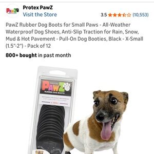 Black Rubber Dog Booties - X Small